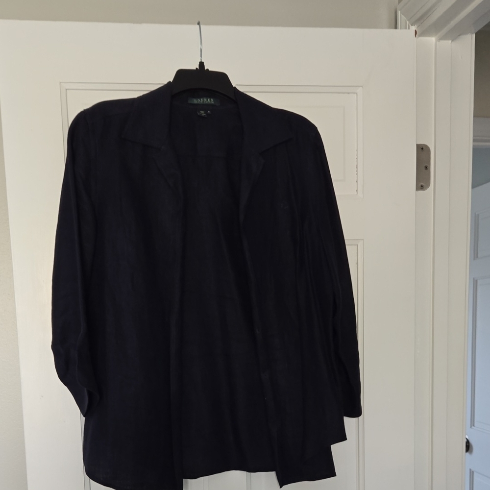Women's Linen Navy Jacket